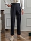 cheap Dress Pants-Men&#039;s Dress Pants Trousers Pleated Pants Suit Pants Gurkha Pants Pocket High Rise Plain Comfort Breathable Outdoor Daily Going out Vintage Elegant Black Beige