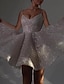 cheap Homecoming Dresses-Ball Gown Homecoming Dresses Glittering Dress Graduation Cocktail Party Short / Mini Sleeveless Spaghetti Strap Tulle Backless with Glitter Sequin 2024
