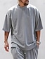 ieftine Tricouri casual pentru bărbați-Bărbați Tricou Cămașă supradimensionată Tee Top Simplu Stil Nautic Stradă Vacanță Mânecă scurtă Îmbrăcăminte Modă Designer De Bază