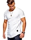 お買い得  メンズカジュアルTシャツ-男性用 Tシャツ シャツ 平織り 幾何学的な スリムプリーツ ラウンドネック プラスサイズ スポーツ 半袖 プリーツスリーブ 非対称 衣類 軍隊 筋 スリムフィット いい結果になる