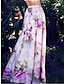 ieftine Fuste de șifon-Pentru femei Fustă Leagăn Maxi Talie Înaltă Fuste Plisată Imprimeu Floral Stradă Zilnic Vară Bumbac Poliester Modă Casual Violet Galben Portocaliu
