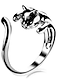 זול טבעות-1 pc טבעת מתכווננת For בגדי ריקוד נשים מתנה יומי פגישה (דייט) סגסוגת רטרו חיה