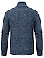 cheap Men&#039;s Pullover Sweater-Men&#039;s Pullover Sweater Jumper Mens Dress Sweaters Quarter Zip Pullover Sweater Ribbed Knit Regular Knitted Stand Collar Modern Contemporary Daily Wear Going out Clothing Apparel Winter Wine Blue S M L