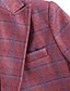 cheap Men&#039;s Blazers-Men&#039;s Blazer Jacket Cocktail Attire Evening Party Wedding Party Fall &amp; Winter Tweed Plaid / Check Windbreaker Warm Single Breasted Two-button Blazer Black Blue Red &amp; White