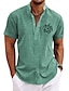 billiga Hawaiiskjorta för män-herrskjorta grafiska tryck sköldpaddsstativ krage gul röd blå grön grå utomhus gata kortärmad tryck kläder kläder mode streetwear designer casual