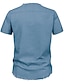 cheap Men&#039;s Denim Shirts-Men&#039;s Shirt Casual Shirt Summer Shirt Beach Shirt Jeans Shirt Blue Dark Blue Light Blue Short Sleeve Plain V Neck Daily Vacation Drawstring Clothing Apparel Fashion Casual Comfortable