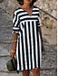 Χαμηλού Κόστους Print Φορέματα-Γυναικεία Φόρεμα ριχτό Στάμπα Διχασμένος λαιμός Μίντι φόρεμα Καθημερινά Ημερομηνία Μισό μανίκι Καλοκαίρι Άνοιξη