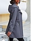 ieftine Palton &amp; Trench Damă-Pentru femei Palton În aer liber Fermoar Simplu Respirabil Șic Stradă Fit regulat Îmbrăcăminte exterioară Manșon Lung Vară Negru M