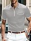 cheap Zip Polo Shirt-Men&#039;s Zip Polo Golf Shirt Casual Holiday Lapel Quarter Zip Short Sleeve Fashion Basic Plain Quarter Zip Summer Regular Fit Black Blue Orange Green Gray Zip Polo