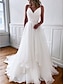 cheap Wedding Dresses-Simple Wedding Dresses Sheath / Column Camisole Sleeveless Court Train Chiffon Bridal Gowns With Pleats 2024