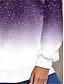 cheap Women&#039;s Hoodies &amp; Sweatshirts-Women&#039;s Sweatshirt Pullover Color Block Basic Purple Street Casual Round Neck Long Sleeve Top Micro-elastic Fall &amp; Winter