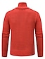 cheap Men&#039;s Pullover Sweater-Men&#039;s Pullover Sweater Jumper Zip Sweater Ribbed Knit Regular Knitted Stand Collar Modern Contemporary Daily Wear Going out Clothing Apparel Winter Dark Navy Orange S M L