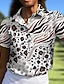 abordables Ropa de golf femenina-Mujer Camisas de polo Rosa claro Manga Corta Protección Solar Camiseta Leopardo Ropa de golf para damas Ropa Trajes Ropa Ropa
