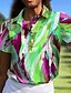 cheap Designer Collection-Women&#039;s Golf Polo Shirt Red Blue Short Sleeve Sun Protection Top Tie Dye Ladies Golf Attire Clothes Outfits Wear Apparel