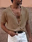 levne pánský svetr cardigan-pánská táborová košile s límečkem kubánská košile s krátkým rukávem turndown clothes apparel