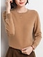 cheap Sweaters-Women&#039;s Pullover Sweater Jumper Crew Neck Ribbed Knit Polyester Oversized Fall Winter Outdoor Daily Going out Stylish Casual Soft Long Sleeve Solid Color Black White Yellow S M L