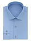 رخيصةأون قمصان رجالية-رجالي قميص قميص رسمي أزرق فاتح أسود أبيض كم طويل 平织 Lapel الصيف المكتب &amp; الوظيفة حفلة الزفاف ملابس