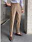 cheap Dress Pants-Men&#039;s Dress Pants Trousers Pleated Pants Suit Pants Gurkha Pants Pocket High Rise Plain Comfort Breathable Outdoor Daily Going out Vintage Elegant Black White