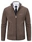 voordelige heren vest trui-Voor heren Trui Vest Trui Geribd breien Normaal Gebreid Opstaand Opwarm Kleding Modern eigentijds Alledaagse kleding Uitgaan Kleding Herfst winter Zwart Licht Grijs S M L