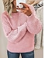 ieftine Pulovere-Pentru femei Pulover pulover Stil Nautic Striat Tricotat Bumbac Supradimensionat Primăvară Toamnă Zilnic Ieșire Sfârșit de săptămână Stilat Casual Moale Manșon Lung Culoare solidă Roz Îmbujorat