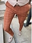 cheap Chinos-Men&#039;s Trousers Chinos Chino Pants Pocket Stripe Comfort Business Daily Streetwear Fashion Basic Orange Khaki