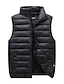 cheap Men&#039;s Vest-Men&#039;s Puffer Vest Gilet Quilted Vest Cardigan Daily Going out Casual Fall Pocket Polyester Plain Zipper Stand Collar Regular Fit Black Red Navy Blue Gray Vest