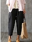 Χαμηλού Κόστους γυναικείο βαμβακερό λινό παντελόνι-Γυναικεία Λευκά παντελόνια Μείγμα Λινό / Βαμβάκι Σκέτο Πορτοκαλοκόκκινο Μαύρο Μοντέρνα Μεσαία Μέση Πλήρες μήκος Καθημερινά Καθημερινά Ρούχα Καλοκαίρι Άνοιξη