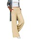 economico gamba larga e vita alta-Per donna A zampa Pantaloni Pantaloni larghi Di tendenza Streetwear Lunghezza intera Vita normale Liscio Tasche Vita elastica cascante Traspirabilità Morbido Comodo Media elasticità Strada