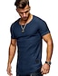 お買い得  メンズカジュアルTシャツ-男性用 Tシャツ シャツ 平織り 幾何学的な スリムプリーツ ラウンドネック プラスサイズ スポーツ 半袖 プリーツスリーブ 非対称 衣類 軍隊 筋 スリムフィット いい結果になる