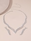 voordelige Sieradensets-1 glanzende blingbling sieraden set 1 stuks ketting 1 paar oorbellen) voor vrouwen bruiloft feestavond strass tennis ketting