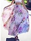 cheap Chiffon Skirts-Women&#039;s Skirt Swing Maxi High Waist Skirts Pleated Print Floral Street Daily Summer Cotton Polyester Fashion Casual Violet Yellow Orange