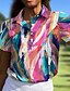 cheap Designer Collection-Women&#039;s Golf Polo Shirt Red Blue Short Sleeve Sun Protection Top Tie Dye Ladies Golf Attire Clothes Outfits Wear Apparel