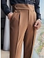 preiswerte Anzughose-Herren Anzughosen Hose Hosen Faltenhose Anzughose Gurkha-Hose Höhenanstieg Glatt Komfort Atmungsaktiv Outdoor Täglich Ausgehen Vintage Elegant Schwarz Weiß