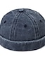 cheap Men&#039;s Hats-Unisex Docker Cap Brimless Hats Black Wine Cotton Washed Travel Beach Outdoor Vacation Plain Adjustable Fashion