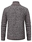 cheap Men&#039;s Pullover Sweater-Men&#039;s Pullover Sweater Jumper Mens Dress Sweaters Quarter Zip Pullover Sweater Ribbed Knit Regular Knitted Stand Collar Modern Contemporary Daily Wear Going out Clothing Apparel Winter Wine Blue S M L