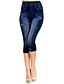cheap Leggings-Women&#039;s Slim Leggings Polyester Pocket High Waist Calf-Length Navy Blue Summer