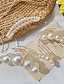 cheap Women&#039;s Hair Accessories-4 pcs set Pearl Hair Claw ClipHair Clips Strong Hold Hair Jaw Clips