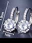 cheap Earrings-2pcs Stud Earrings Hoop Earrings For Women&#039;s Cubic Zirconia Citrine Party Wedding Casual Zircon Alloy Solitaire Round Cut