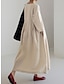 Χαμηλού Κόστους σχέδιο βαμβακερά &amp; λινά φορέματα-Γυναικεία Καθημερινό φόρεμα Βαμβακερό καλοκαιρινό φόρεμα Λευκό βαμβακερό φόρεμα Μακρύ φόρεμα Λινό Τσέπη Καθημερινό Καθημερινά Διακοπές Στρογγυλή Ψηλή Λαιμόκοψη Μακρυμάνικο Καλοκαίρι Άνοιξη Φθινόπωρο
