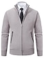 voordelige heren vest trui-Voor heren Trui Vest Trui Geribd breien Normaal Gebreid Opstaand Opwarm Kleding Modern eigentijds Alledaagse kleding Uitgaan Kleding Herfst winter Zwart Licht Grijs S M L