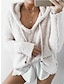 Χαμηλού Κόστους Πουλόβερ-Γυναικεία Πουλόβερ πουλόβερ Με Κουκούλα Κοτλέ Πλέκω Polyester Με Κορδόνια Φθινόπωρο Χειμώνας Καθημερινά Εξόδου Σαββατοκύριακο Στυλάτο Καθημερινό Μαλακή Μακρυμάνικο Συμπαγές Χρώμα