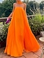 cheap Evening Dresses-A-Line Evening Gown Fairy Dress Formal Wedding Guest Floor Length Sleeveless Strapless Stretch Chiffon with Pleats Shawl 2024