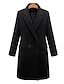 cheap Women&#039;s Coats &amp; Trench Coats-Women&#039;s Coat Casual Jacket Trench Coat Street Daily Wear Vacation Fall Winter Long Coat Loose Fit Thermal Warm Windproof Warm Stylish Sporty Chic &amp; Modern Jacket Long Sleeve Pure Color Slim Fit Black