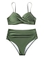 cheap Bikini Sets-Women&#039;s Swimwear Bikini Shorts Swimsuit 2 Piece High Waisted Plain Beach Wear Basic Bathing Suits