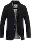 cheap Men&#039;s Blazers-Men&#039;s Jacket Blazer Work Business Warm Wearable Formal Style Spring Fall Solid Color Artistic / Retro Regular Brown black khaki Army Green Jacket