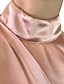 tanie Suknie wieczorowe-sukienka syrenka suknia wieczorowa wysoki rozcięcie sukienka halter czerwony zielony sukienka ślub tren szczotka bez rękawów sukienka dla druhny satyna z zakładkami 2024