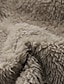 billige sherpa jakker-Dame Vinterjakke Fleece jakke Sherpa jakke Teddyfrakke Daglig I-byen-tøj Efterår Vinter Normal Frakke V-hals Løstsiddende Hold Varm Retrorød Afslappet Jakker Langærmet Træer / blade Lomme Hvidt