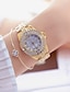 cheap Quartz Watches-Bee Sister Women Quartz Watch Diamond Chronograph Fashion Wristwatch Waterproof Decoration Stainless Steel Strap Watch