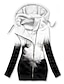 voordelige Dameshoodies &amp; sweatshirts-Dames Hoodie sweatshirt ritsen Bloemig Straat Casual Trekkoord Rits omhoog Voorvak Wit Blozend Roze Marineblauw Sport Basic Capuchon Lange mouw Bovenkleding Micro-elastisch Herfst winter