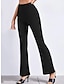 abordables pantalons de fête pour femmes-Femme L&#039;éxtremité inferieur de la cloche Pantalon Polyester Imprimer Taille médiale Toute la longueur Noir Eté